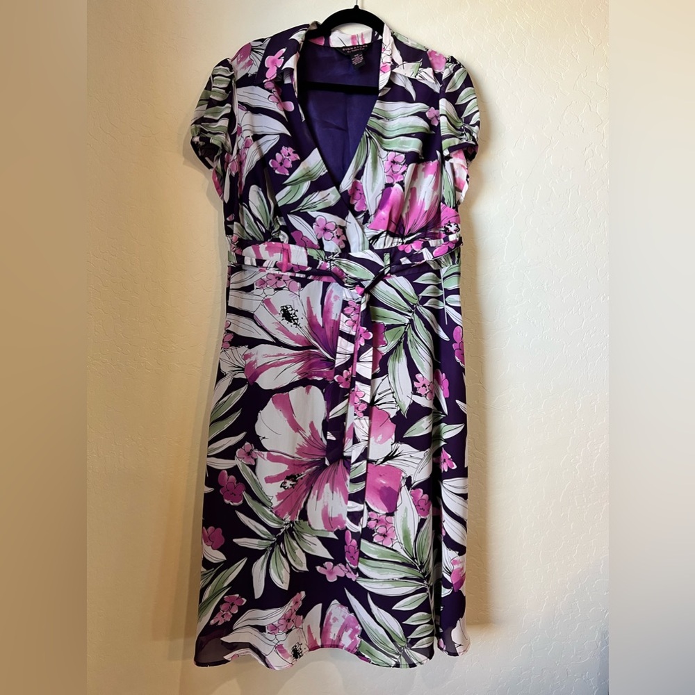 Floral Faux Wrap dress